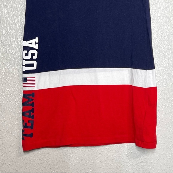 Polo Ralph Lauren Girls Team USA T Shirt Dress Size Small 7 Crewneck Pony Logo - Picture 3 of 11